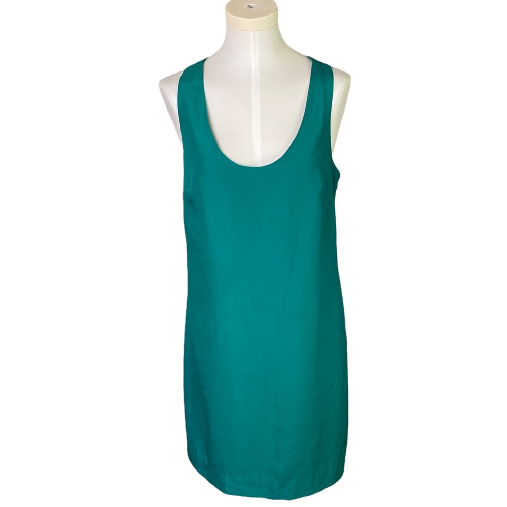 J. Crew Green satin dress